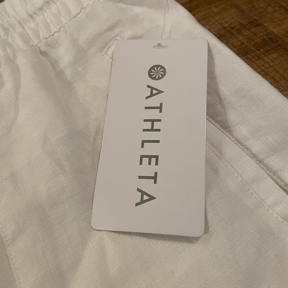 NWT Athleta Retreat Linen Joggers - Picture 6 of 7